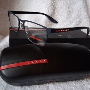 Prada  Glasses in Blue with Red Accents